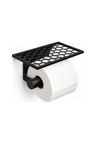 Modern Altıgen Raflı Tuvalet Kağıdı Askılığı Üst Raflı Wc Kağıtlık Sert Plastik Dayanıklı Çok Renkli
