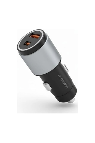Durukar Araç İçi Çakmaklığa Takılantype-c Ve Usb Girişli 2 Portlu Hızlı Şarj Adaptörü