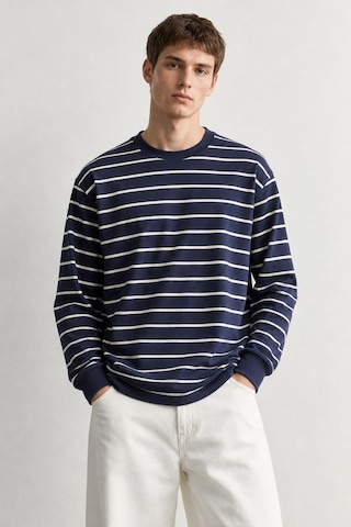 Alexandergardi Çizgili Uzun Kollu Sweatshirt Lacivert