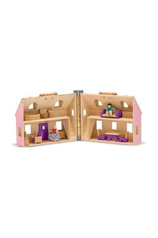 Melissa And Doug Ahşap Taşınabilir Küçük Mobilyalı Ev