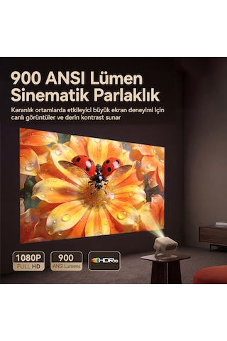 Wanbo Vali 1 Pro 900 ANSI Lümen Google TV Projeksiyon Cihazı – MEMC ve Dolby Destekli