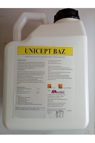 Süt Sağım Makinesi Temizleme Dezenfektanı Unıcept Baz 5 Litre