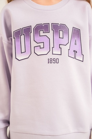 U.S. Polo Assn. Kız Çocuk Baskılı Mor Uzun Kol Eşofman Takımı Us2701-c-v2 Us2701-c-v2