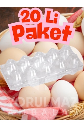 10 Lu Şeffaf Yumurta Viyolü Dayanıklı Ve Hijyenik Yumurta Kabı 20 Adet Siyah