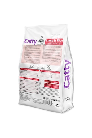 Catty Kuzu Etli ve Pirinçli Yetişkin Kedi Maması 1500 G