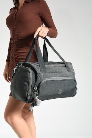 Unisex Kabin Boy Çapraz Askılı Omuz Çantası Seyehat Spor Çantası Hafif Klinkır Kumaş 40 25 Cm Gri