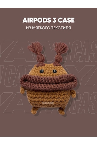 Yamcase Airpods Uyumlu 3 İçin Kılıf, Kulaklıklar İçin Peluş Kılıf 143640293 Kahverengi
