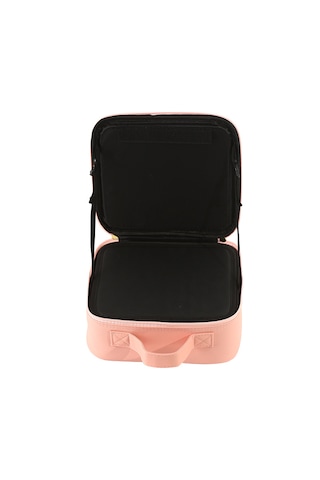 Led Aynalı Makyaj Çantası Taşınabilir Kozmetik Organizer Pembe