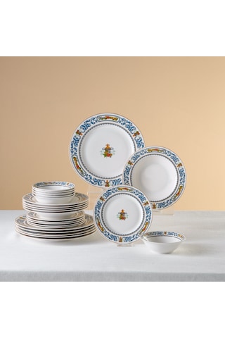 Karaca Forever Bone Vase 24 Parça 6 Kişilik Yemek Takımı Renkli