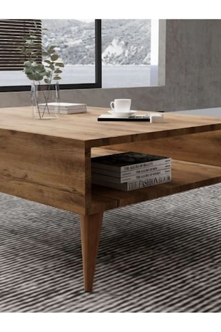 Orta Sehpa Masa Salon Sehpası Lüx Model 90x50x33 Atlantik Çam