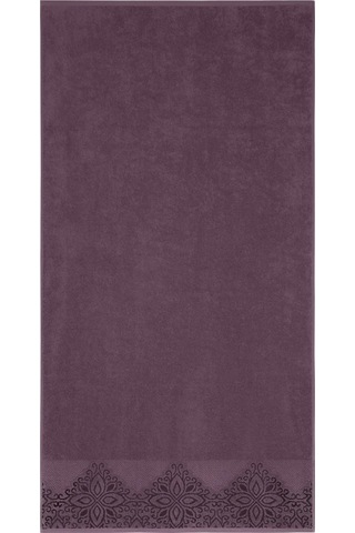 Pamuk Tekli Havlu Jakarlı Karna Home Klover - 50 X 90 Lavanta