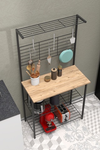 Retodesign Atlantik Çam Mutfak Bangosu .mutfak Masasi. Mutfak Rafi 1850