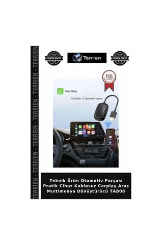 Teknik Ürün Otomotiv Parçası Pratik Cihaz Kablosuz Carplay Araç Multimedya Dönüştürücü Tab08 Diğer
