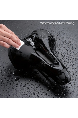 Motion003 1 Phoenix Bisiklet Koltuğu Yüksek Elastik Silikon Dolgulu Sıfır Basınç Bellek Teknolojisi Rahat Su Geçirmez Nefes Alabilen Dağ Bisikleti Koltuk Yastığı Şık Siyah Kolay Temizleme Altın