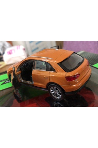 Oyuncak Model Metal Araba 1/36 Çek Bırak Turuncu Audi Q3 Jeep