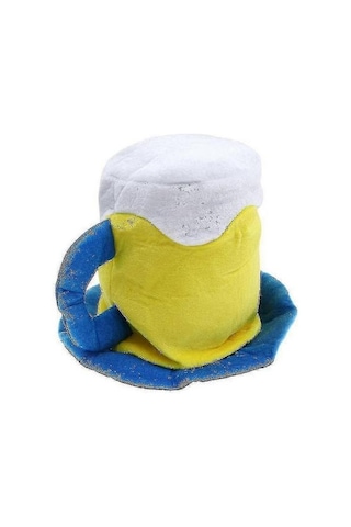 Karnaval Bira Bardağı Şeklinde Şapka Dekorasyonu Dekoratif Başlık Peluş Bira Bardağı Şapka Başlığı Parti Sahnesi İçin Dekoratif Aksesuar Diğer