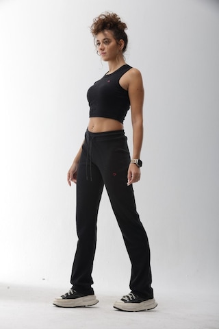 Kaşkorse Siyah Fitilli Eşofman Altı Siyah