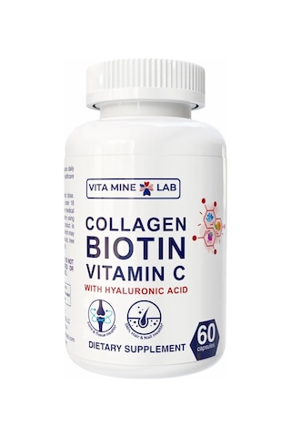 Collagen, Biotin, Vitamin C With Hyaluronic Acid 60 Capsules