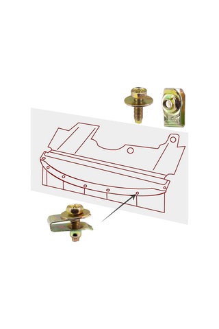 Anjiexun 20x Gövde Cıvataları U-somunları Klipsler Motor Alt Kapağı