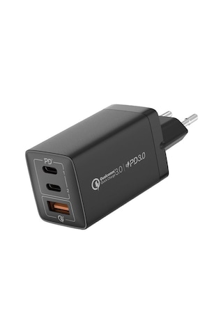 Momax UM30EUD ONEPLUG 67 W 3 Port GaN Şarj Cihazı Siyah