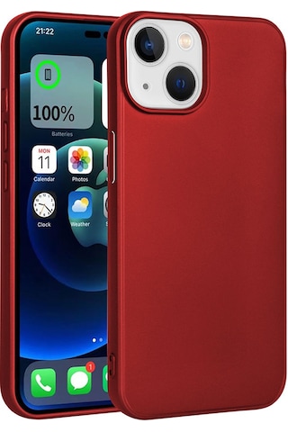 Apple Uyumlu iPhone 15 Tchs Premier Silikon Kılıf-kırmızı Kirmizi Kırmızı