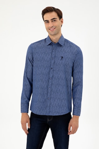 U.s. Polo Assn. Erkek Lacivert Gömlek Desenli 50296864-vr033 Lacivert