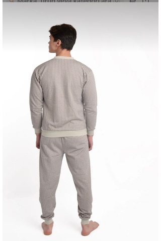 Aysun Tekstil Pamuklu Kumaştan Geniş Kesim Erkek Pijama Takımı