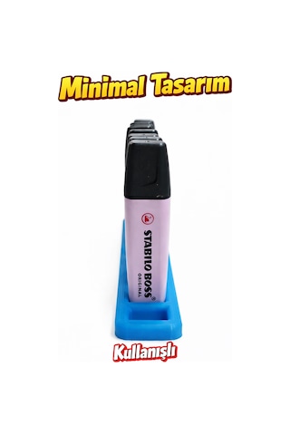 Fosforlu Kalem Uyumlu Çoklu Kapasiteli Masaüstü Kalemlik Minimal Tasarım Düzenleyici Stand Çok Renkli