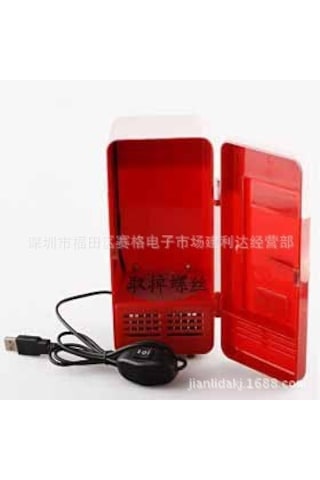 Symbee Usb Mini Buzdolabı - Soğutma-ısıtma Fonksiyonu, Kablolu Kontrol, Siyah, 19.4x9x9cm