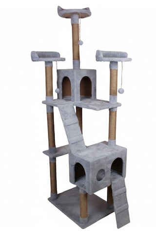 Missidea Cat City Yeni Rezidans Kedi Oyun Evi Ve Tırmalama Gri