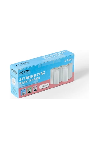 Acton Instant Paper Roll 5 Rolls Pack 5 Renkli Termal Rulo