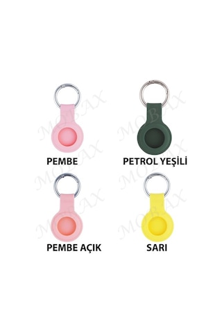 Apple Uyumlu AirTag Silikon Anahtarlık Kılıfı 01