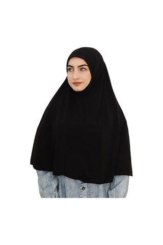 Moda Mevsimi Pratik Sandy Hazır Eşarp Namaz Örtüsü Siyah