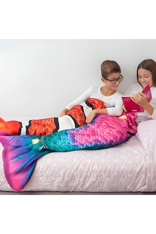 Kuaki Mermaids Deniz Kızı Kostümlü Tv Battaniyesi Star Çok Renkli