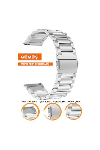 Uyumlu Bakla Model 22mm Çelik Kordon Gt5 Gt5 Pro Gt4 Gt3 Gt3 Pro Gt2 Gt2 Pro 46mm Için Katlanır Toka Mekanizmalı Pas Ahşap