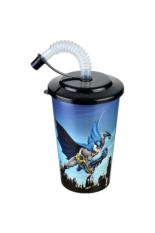 Batman Kapaklı Pipetli Bardak 400 Ml