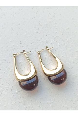 Sarkıt Koyu Kahverengi Küpe Kahverengi