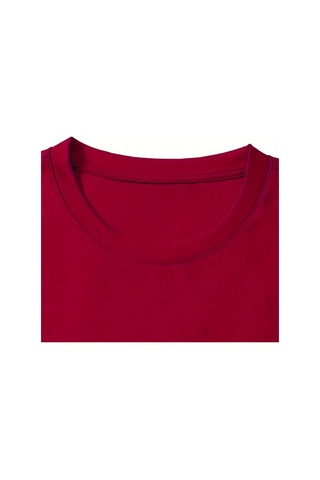 Medinenur Uçak Detaylı Basic T-shirt Kırmızı