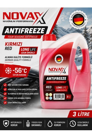 Antifiriz Kırmızı Alman Kalite Formülü -56 Derece 3 Litre German Alman Formüllü