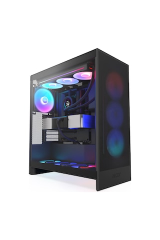 Nzxt H7 Flow 2024 CM-H72FB-R1 RGB Temperli Cam USB 3.2 ATX Mid Tower Kasa