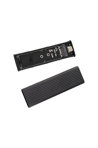 Vkemall M.2 Ngff Sata Ssd Kutusu, Usb 3.1 Type-c, Alüminyum Kasa, Uasp Hızlandırma, Araçsız Kurulum, Siyah
