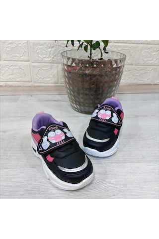 M.p One 3127 Işıklı Fuspetli Bebe Spor Ayakkabı Siyah - Pembe