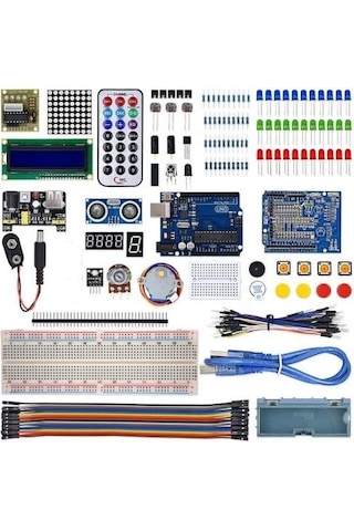 Arduino Uno R3 Full Başlangıç Seti Kutulu 145 Parça 310 Adet Set