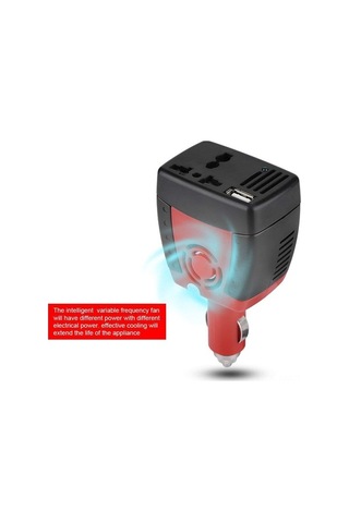 Novahub 75w Araç Güç Dönüştürücü 12v-220v, Cep Telefonu, Dizüstü, Dijital Kamera, Dvd İçin
