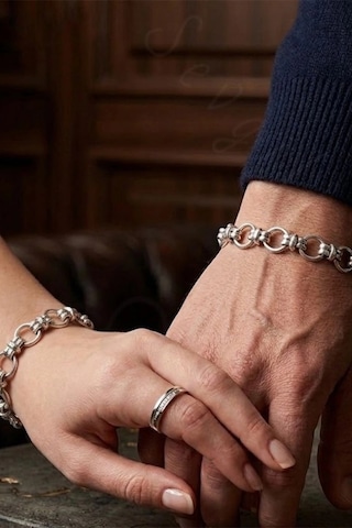 Kalın Örgü Zincir Model Silver Çelik Bileklik Unisex Bileklik Erkek Kadın Bileklik 777 Serisi