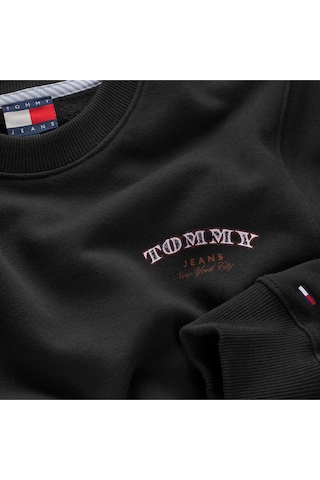 Tommy Hilfiger Kadın Tjw Regular Dollar Stacks Crew Ext Siyah Sweatshirt-12754 Siyah