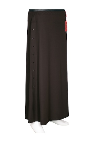 Hesna Kadın Destan Yanı Zımba Detaylı Astarlı Kahverengi Etek Kahve