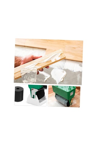 Elde Tutkal 2 Silindirler 1 Base 7.5 Cm Genişliğinde Profesyonel Kaplama Yapıştırma Aracı Marangozluk