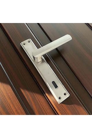 İbiza Mat İnox Full Zamak Elegant Aynalı Oda Kapı Kolu 1 Takım