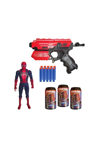 Prestij Bvm Oyuncak Hedefli Soft Mermili Spiderman Figürlü Dart Atan Fab.9520